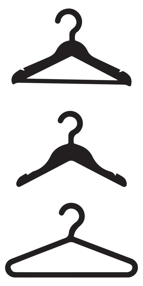 Black Set of Hanger illustration vector