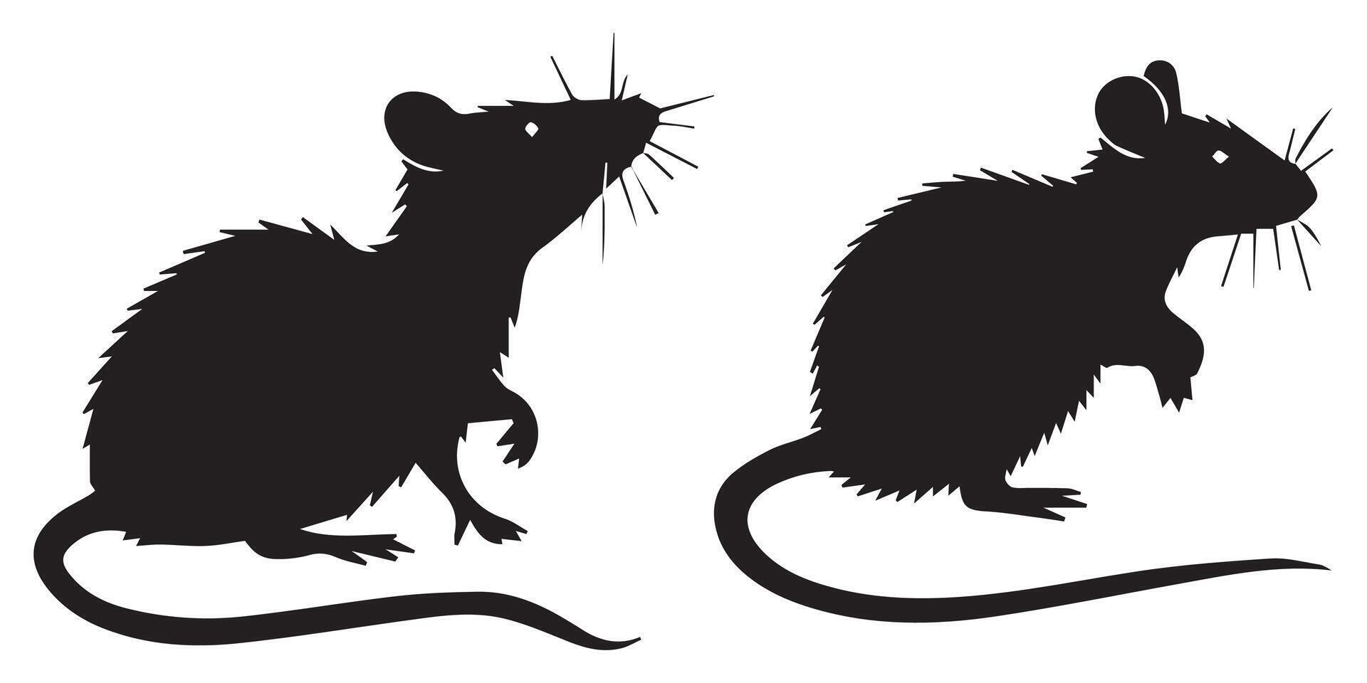 Small Rat Silhouette Collection vector