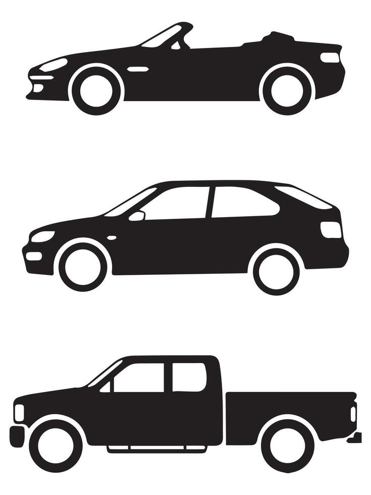 Car Silhouettes Set vector