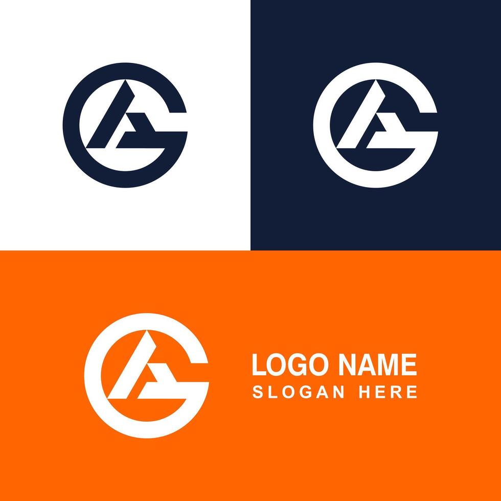 GA shape logo, Creative Symbol and Illustration. vector