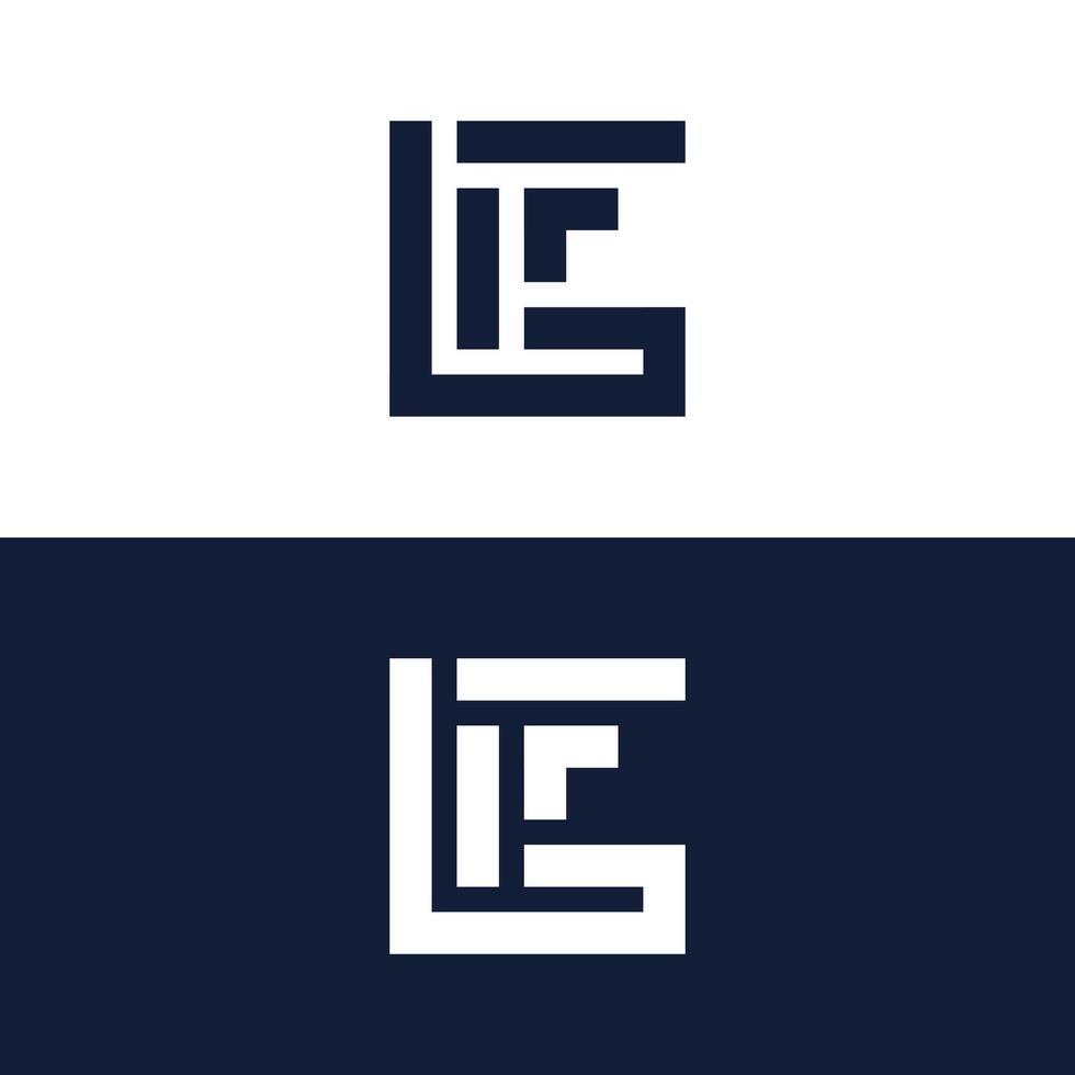 Simple LF logo template. vector