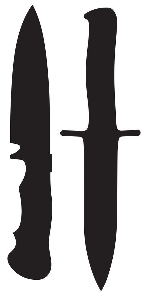 Knife Silhouette icon Hunting Knife vector