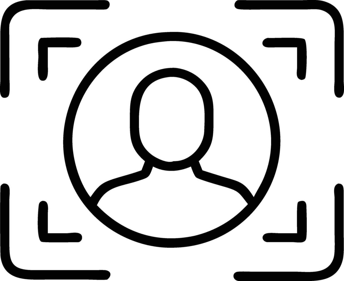 Simple photography logo with a profile image inside vector