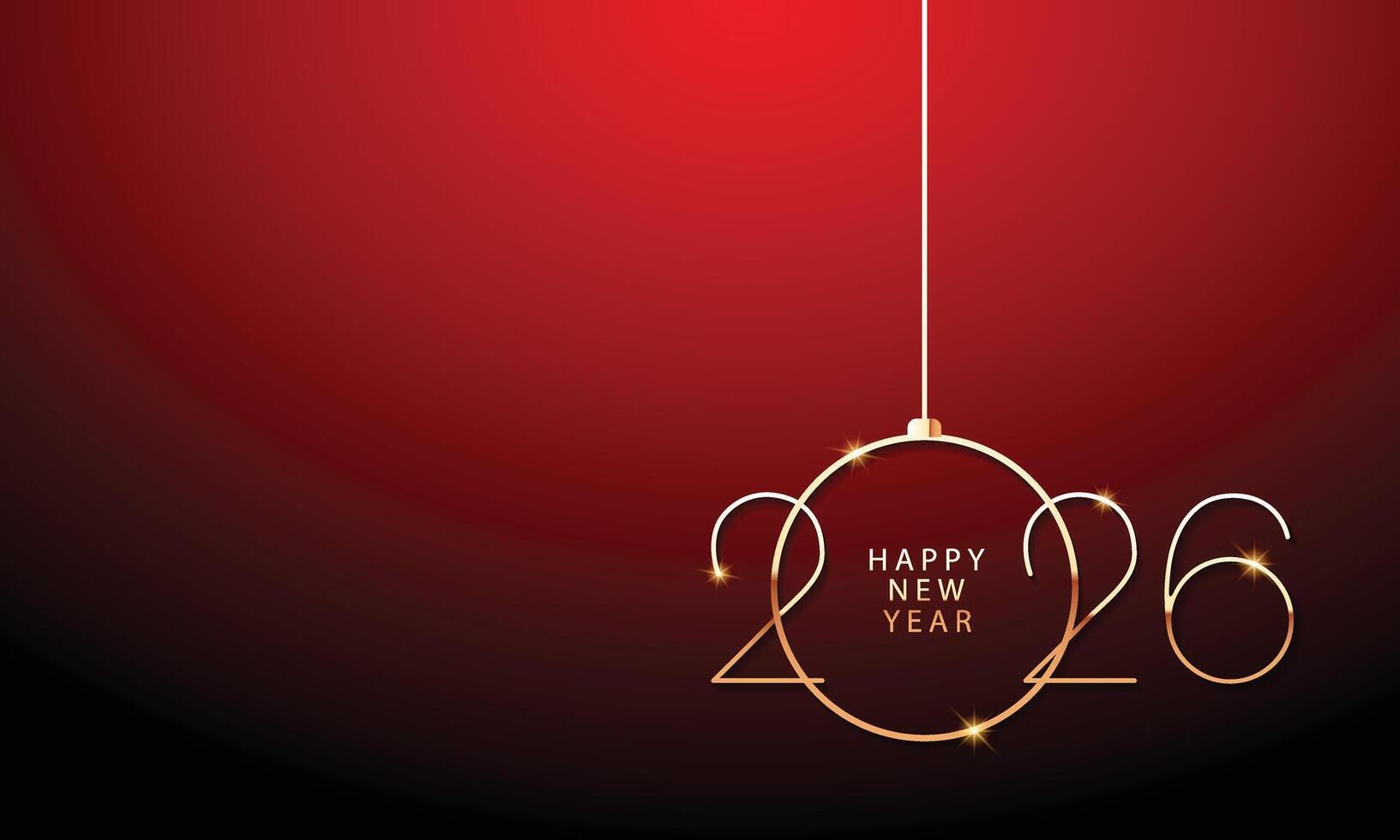 2026 with Golden Numbers vector