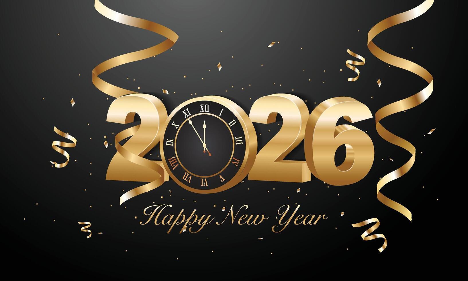 2026 Happy New Year Background vector