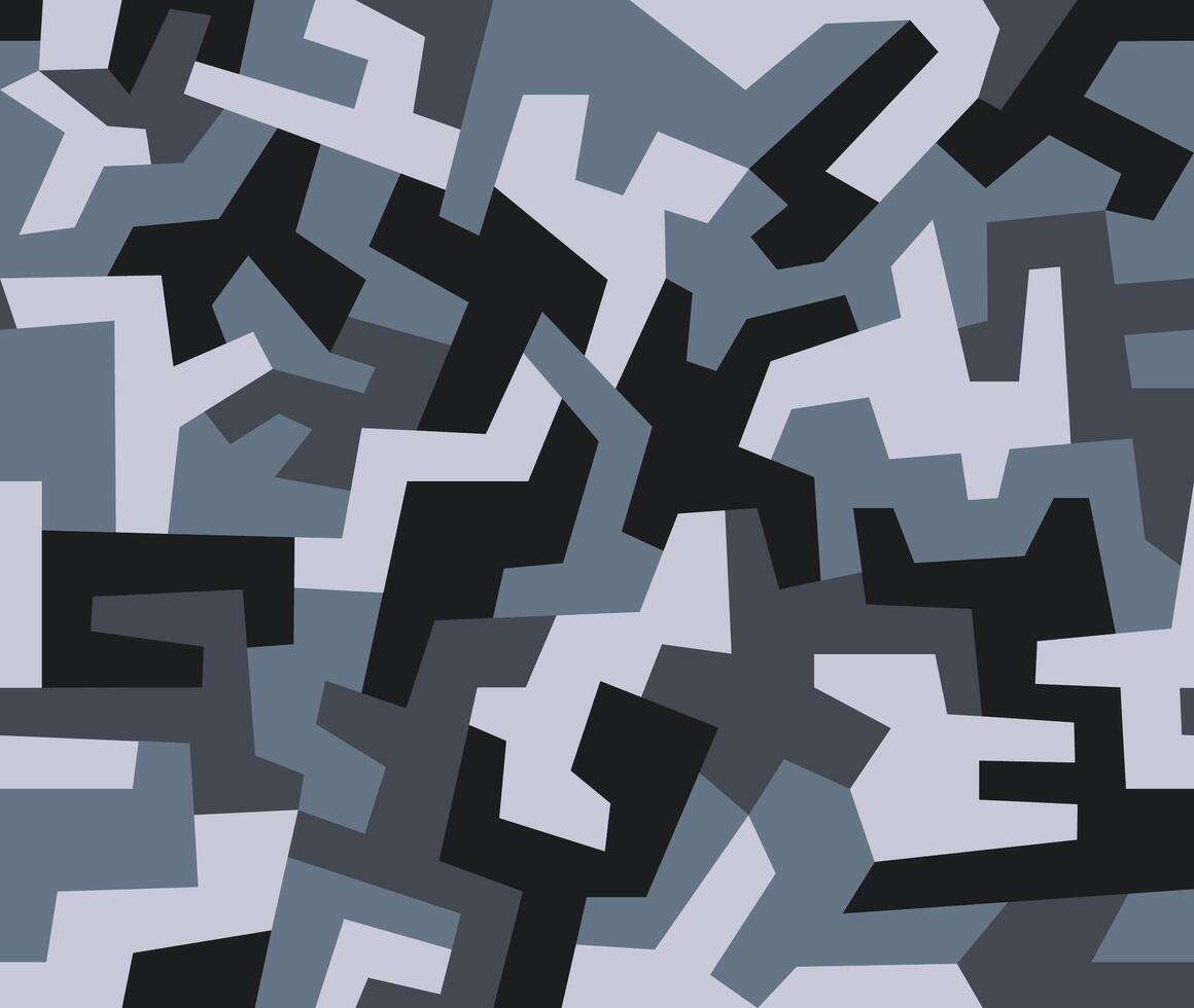 Camouflage seamless urban pattern. Military geometric camo texture. Army wallpaper. Print on fabric on textiles vector