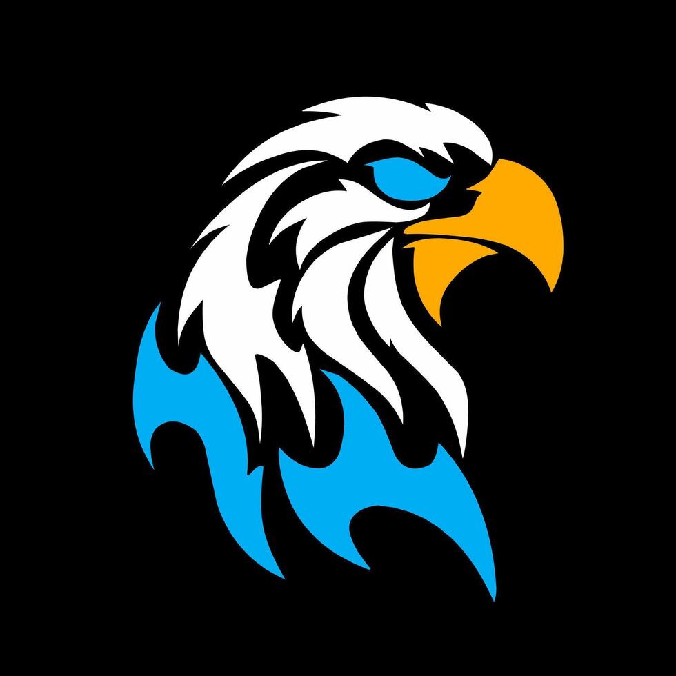 design abstract tribal art pattern eagle perfect for tattoos and symbols vector