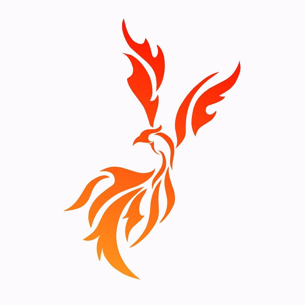 illustration graphics of design tribal art tattoo phoenix vector