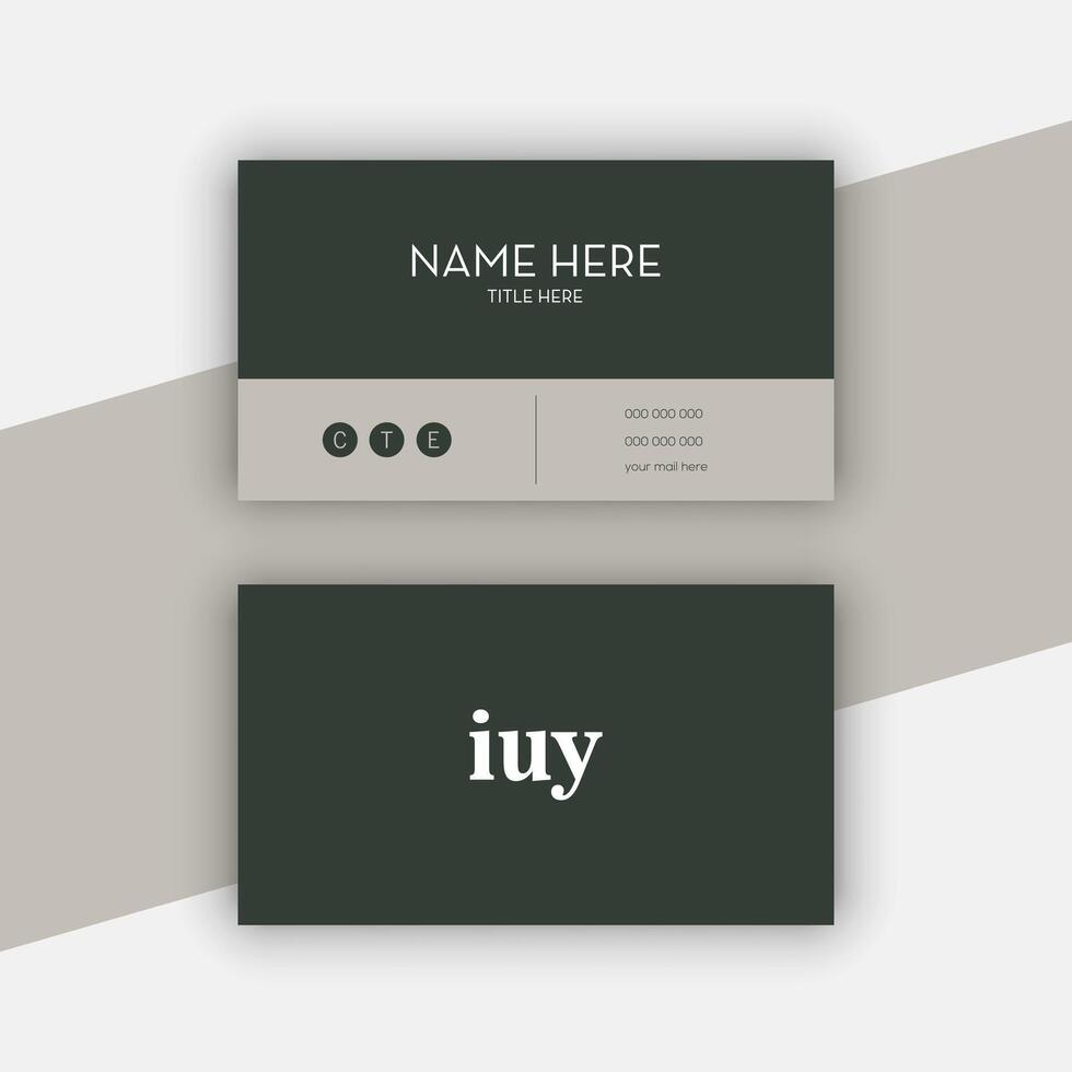 business card, corporate business card vector