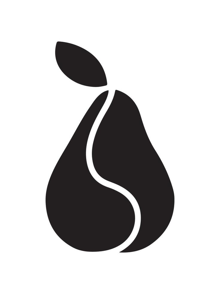 Fresh Pear Icon Minimal Illustration. Juicy Pear Icon in Flat and Style for Digital Use. Organic Green Pear Healthy Food and Nutrition Symbol vector