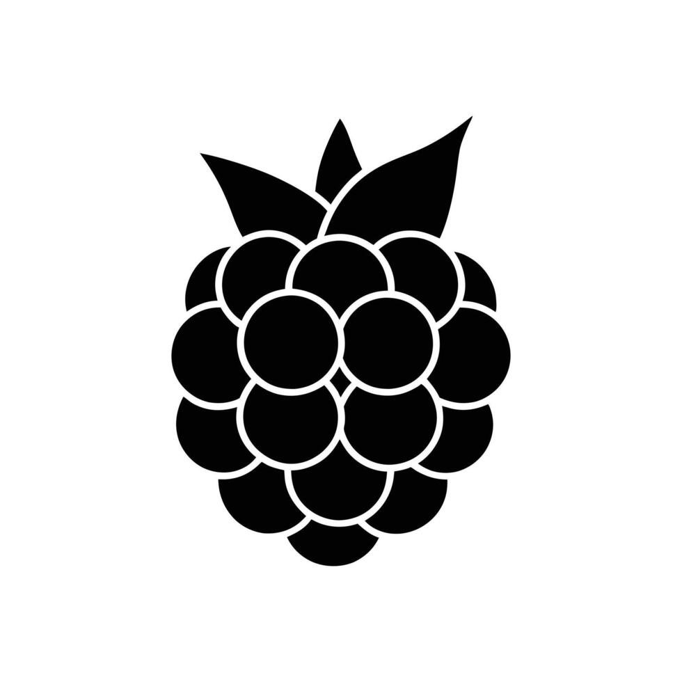 Blackberry Icon Fresh, Juicy, and Detailed Fruit Illustration for Digital Use Minimal Blackberry Icon Modern, Clean, and High-Quality Clipart vector