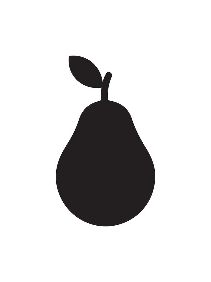 Avocado Icon Healthy Superfood Illustration. Minimal Avocado Icon Organic and Nutritious Food Symbol. Ripe Avocado Icon Flat and Modern Tropical Fruit Design vector