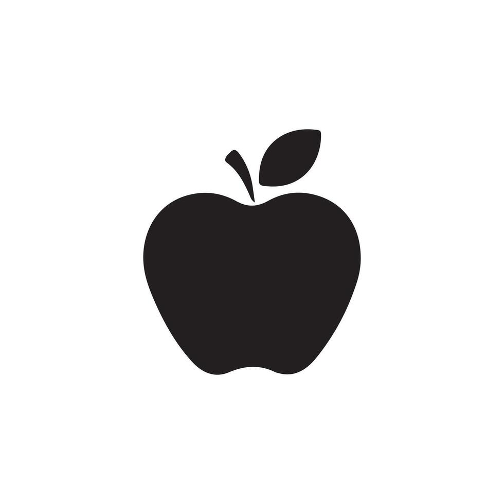 Fresh Apple Icon for Healthy Food and Nutrition Design. Minimal Apple Icon in Flat Style for Digital Use. Juicy Red and Green Apple Illustration for Organic Food Concepts vector
