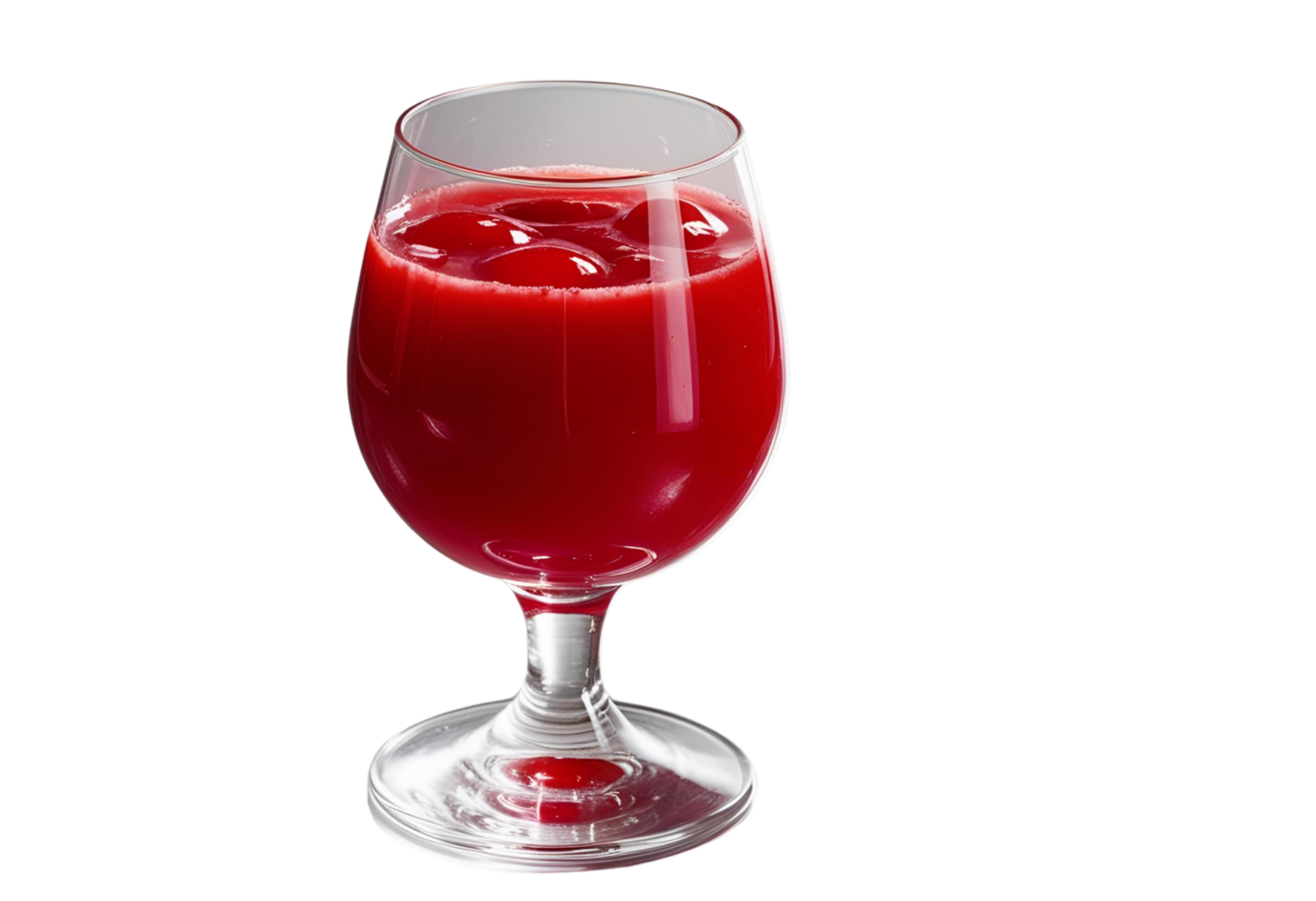 A clear glass filled with refreshing red juice for enjoyment. png