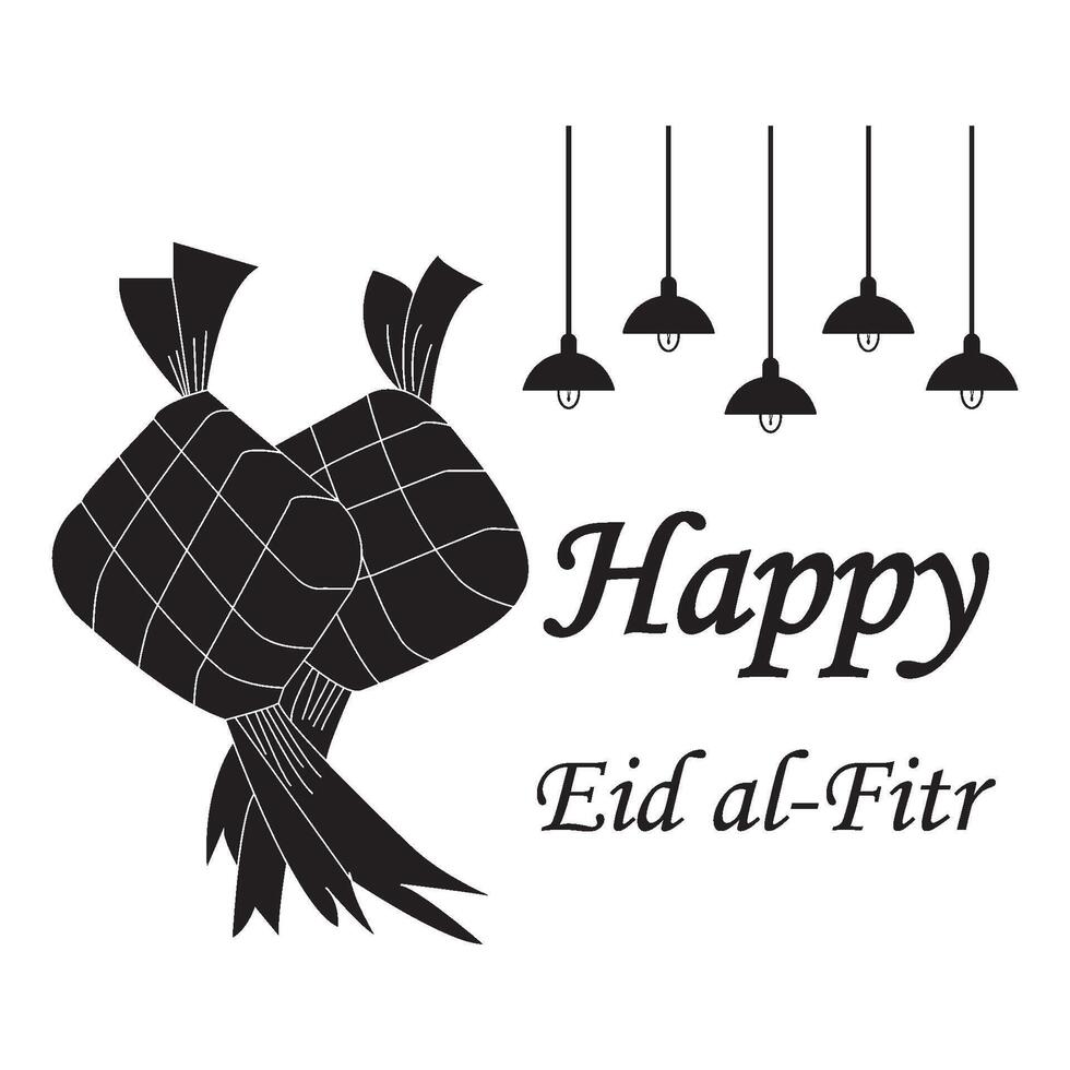 Happy Eid al-Fitr for Muslims vector