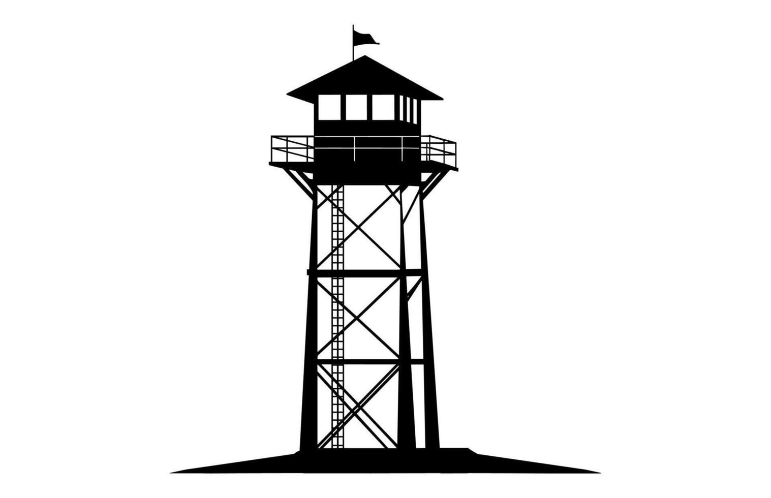 Fire Lookout Tower Clipart vector
