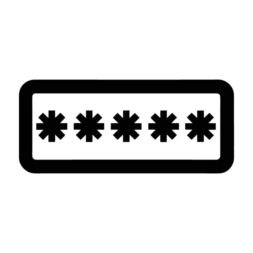 Minimalist password field displaying hidden characters in a sleek user interface design vector