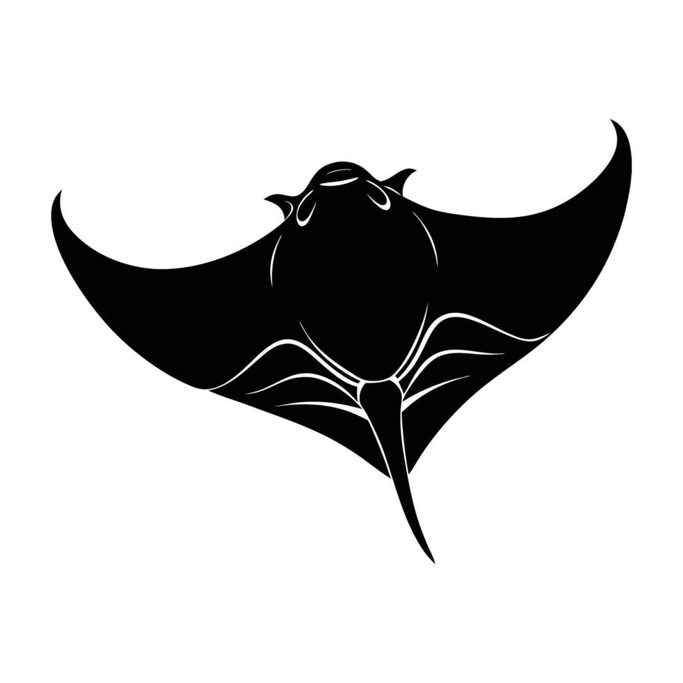 A majestic manta ray cruising effortlessly in the boundless ocean waters vector