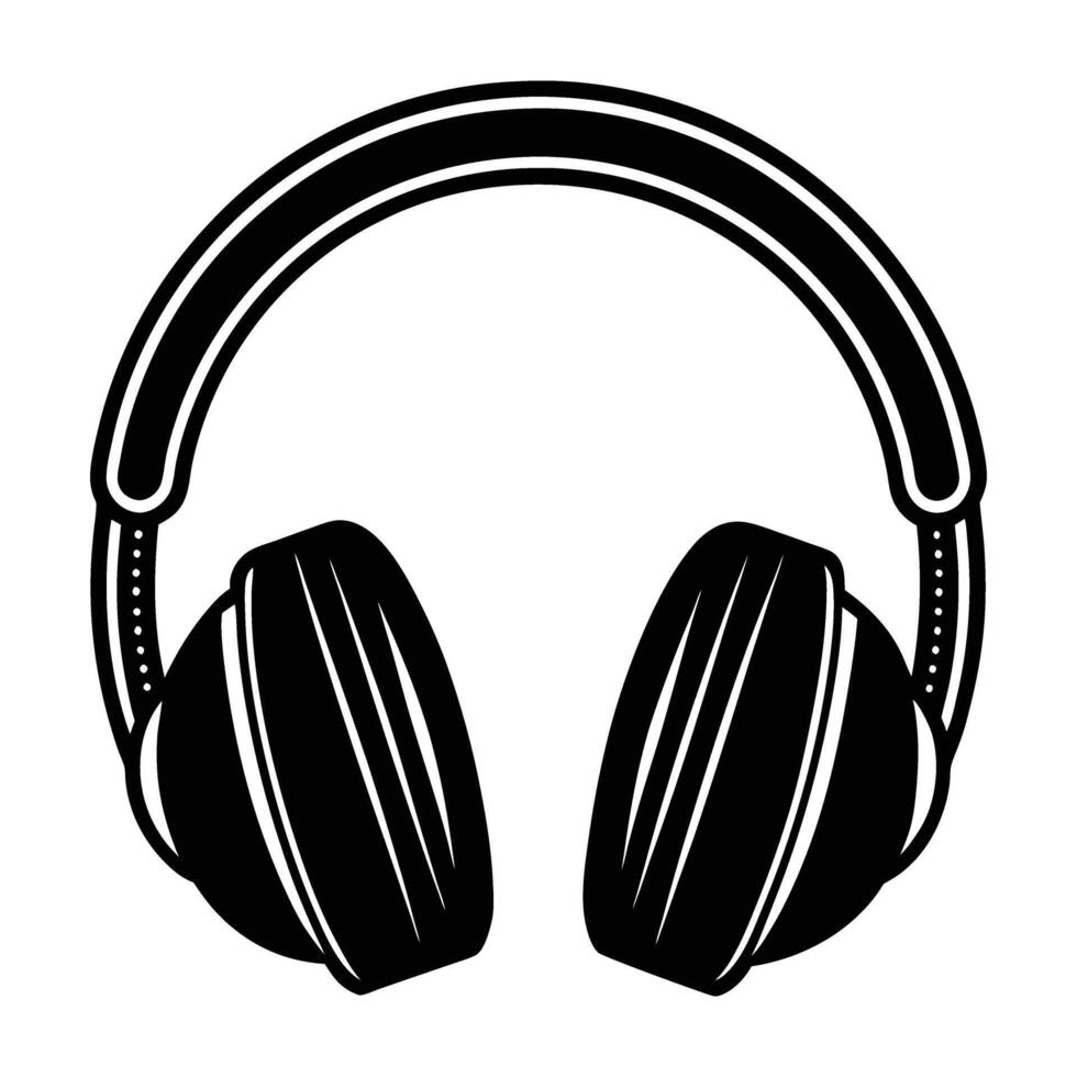 Minimalist over ear headphones showcasing effective noise cancelation in a clean design vector
