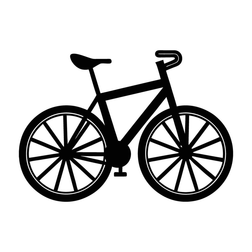 A modern futuristic bicycle built for efficient urban travel silhouette vector