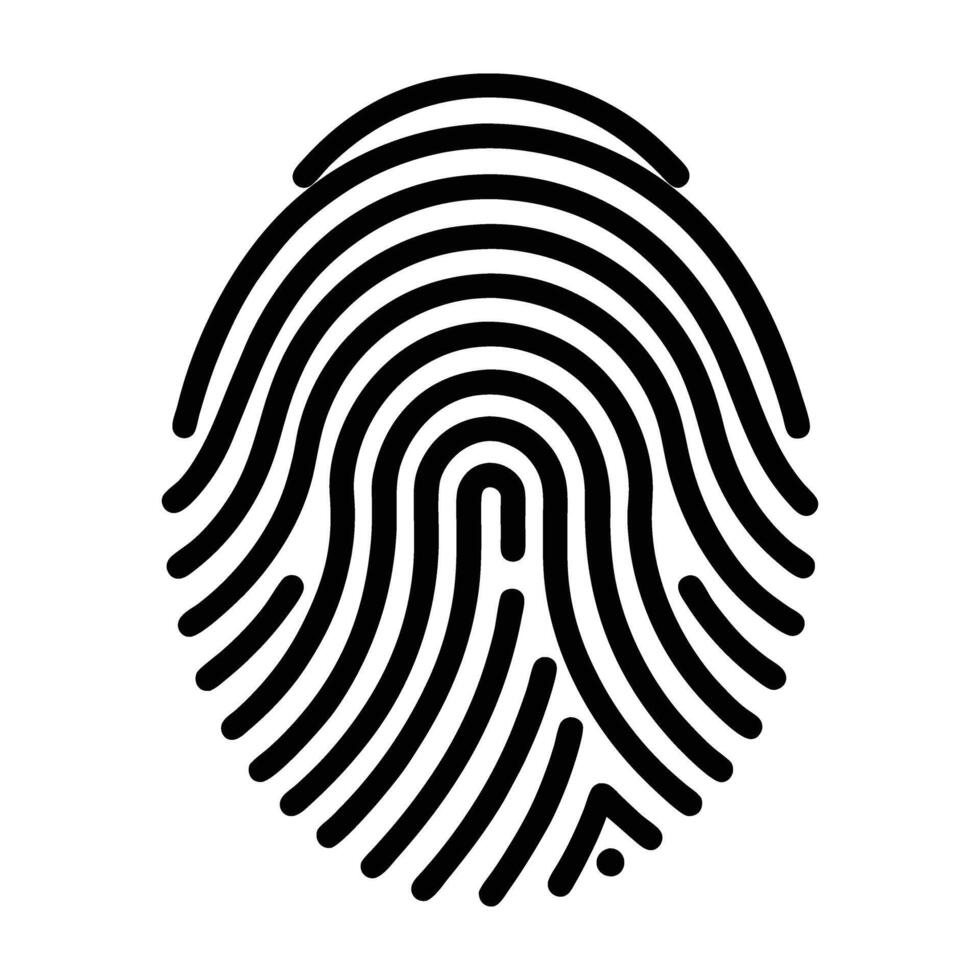 Cutting edge digital fingerprint scanning system with precise detection on white background vector