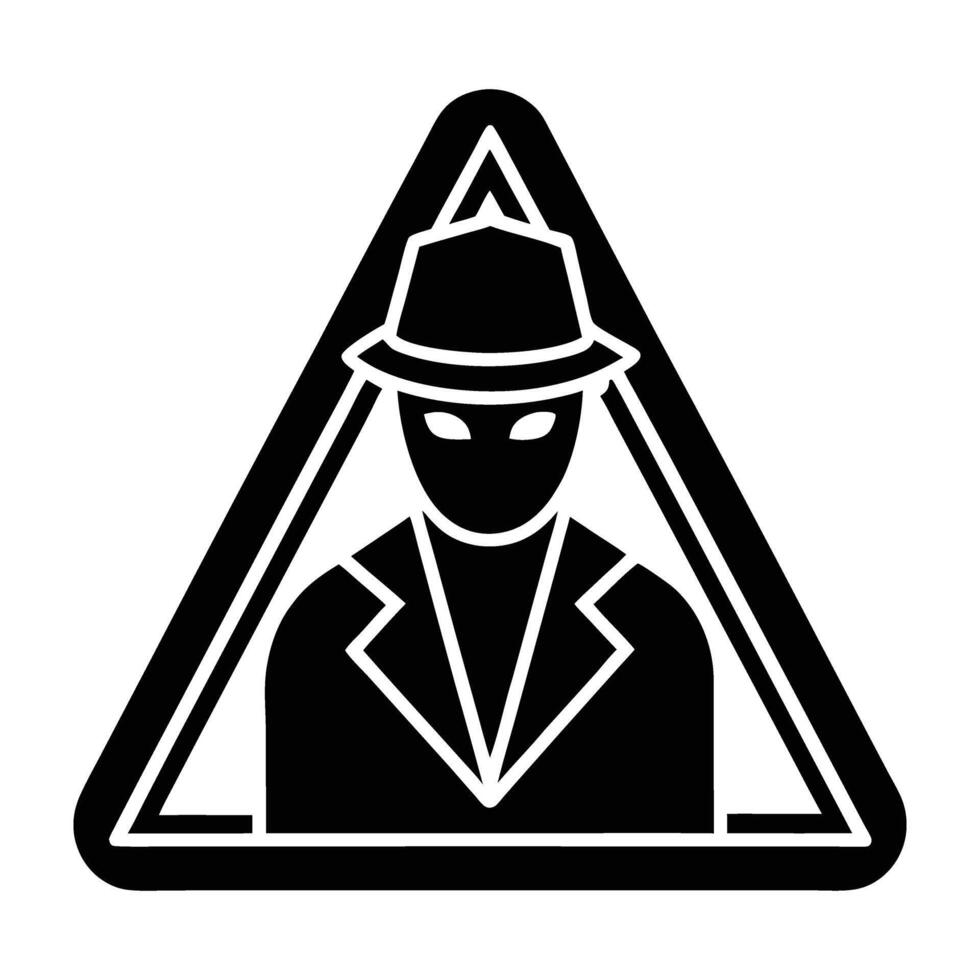 A clear warning sign indicating a hacked account for immediate attention vector
