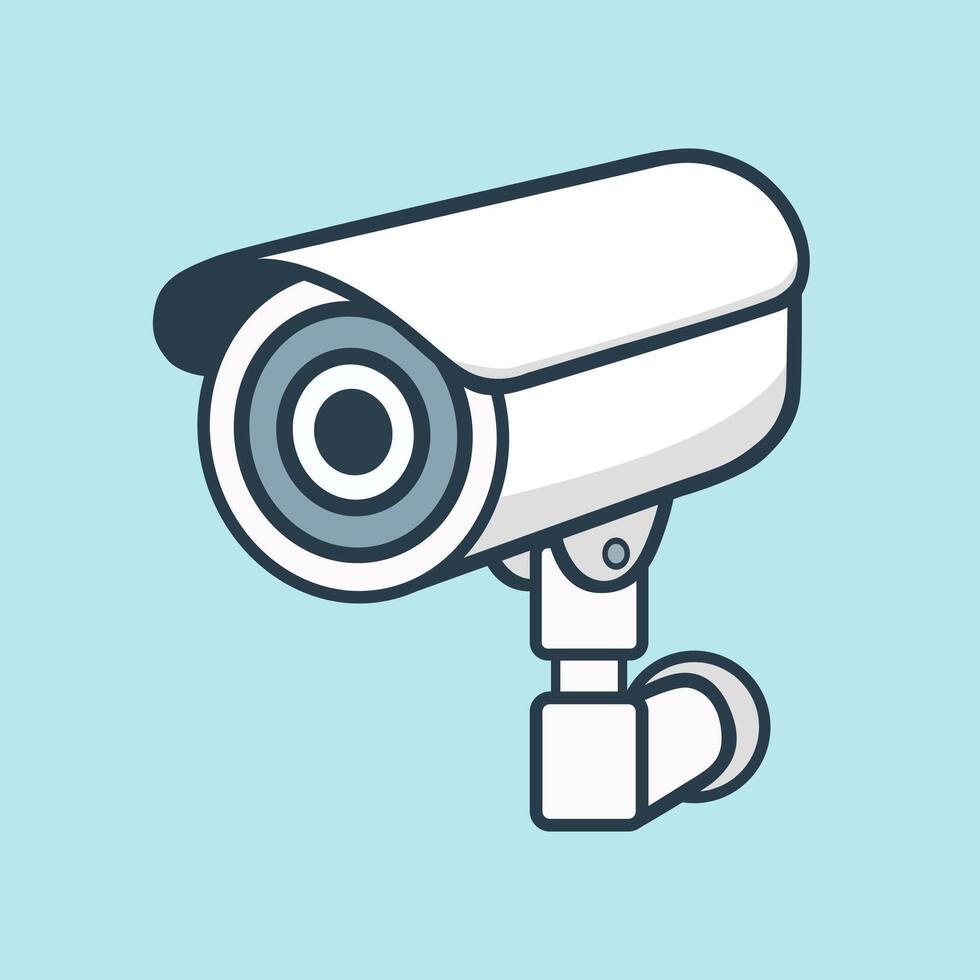 Simple illustration of a security camera vector