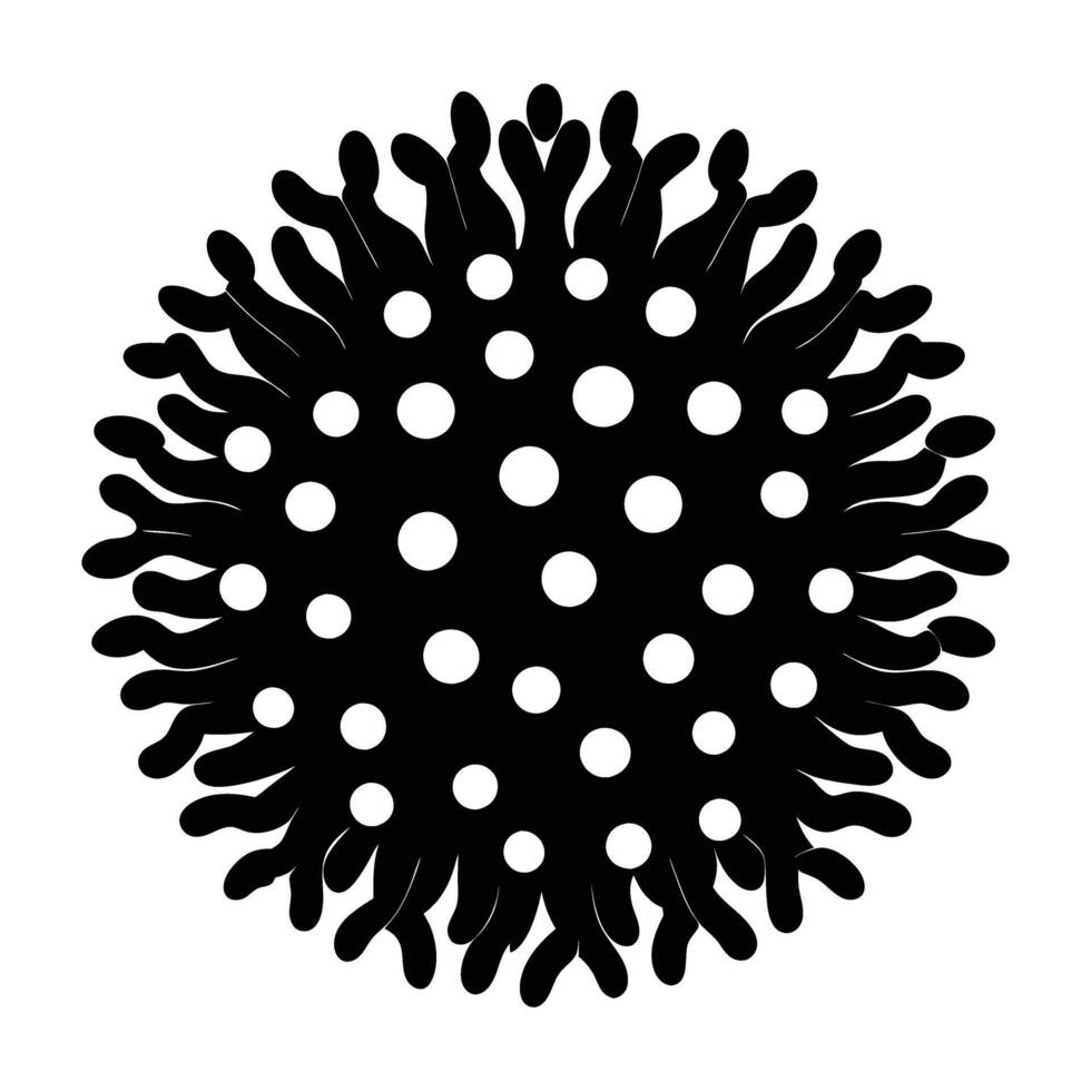 Vivid bubble coral exhibiting rounded polyps extending outward in isolated line art silhouette beauty vector