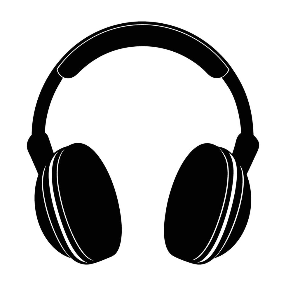 Minimalist over ear headphones offering noise canceling in a sleek modern design vector
