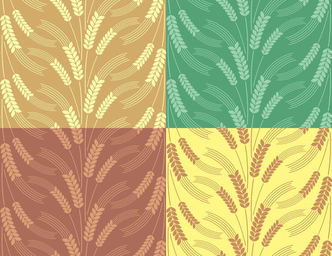 Seamless backgrounds with wheat. vector