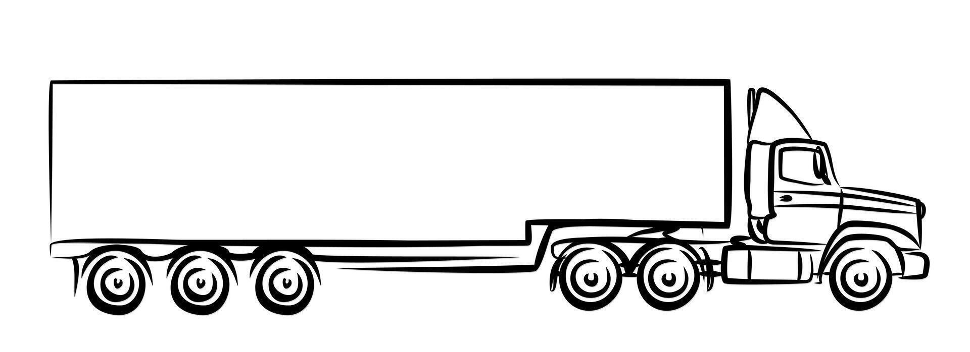 Logo of the big truck. vector