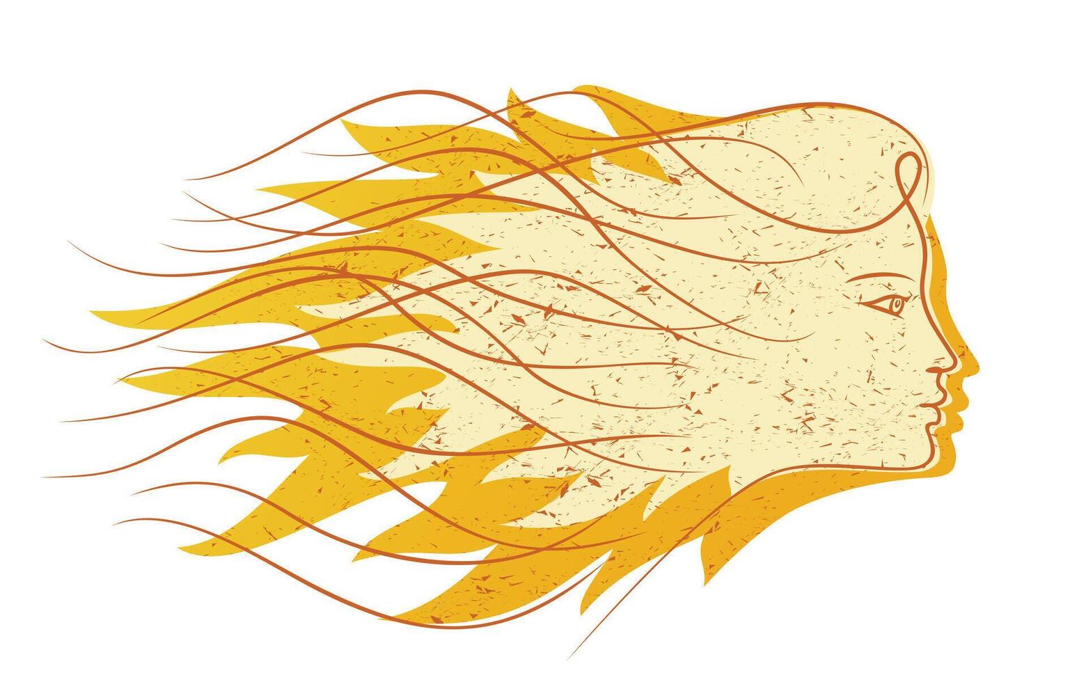 Symbol of flying Fiery sun. vector