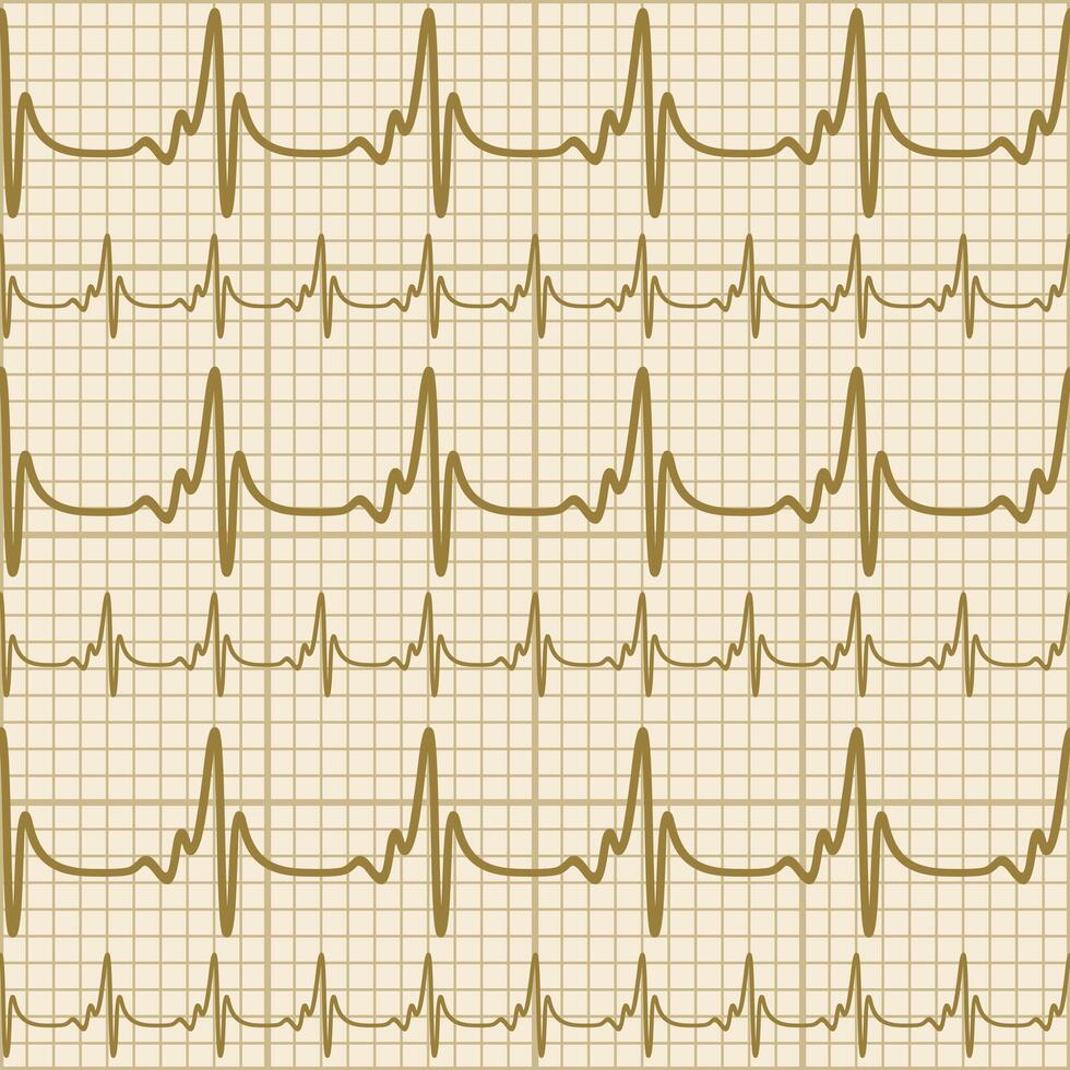 Seamless background with cardiogram. vector