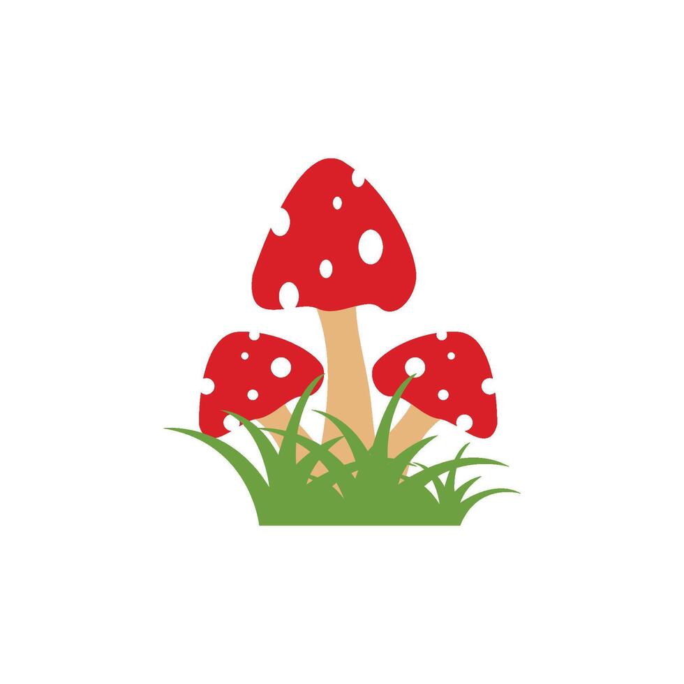 mushroom illustration icon design template, vector