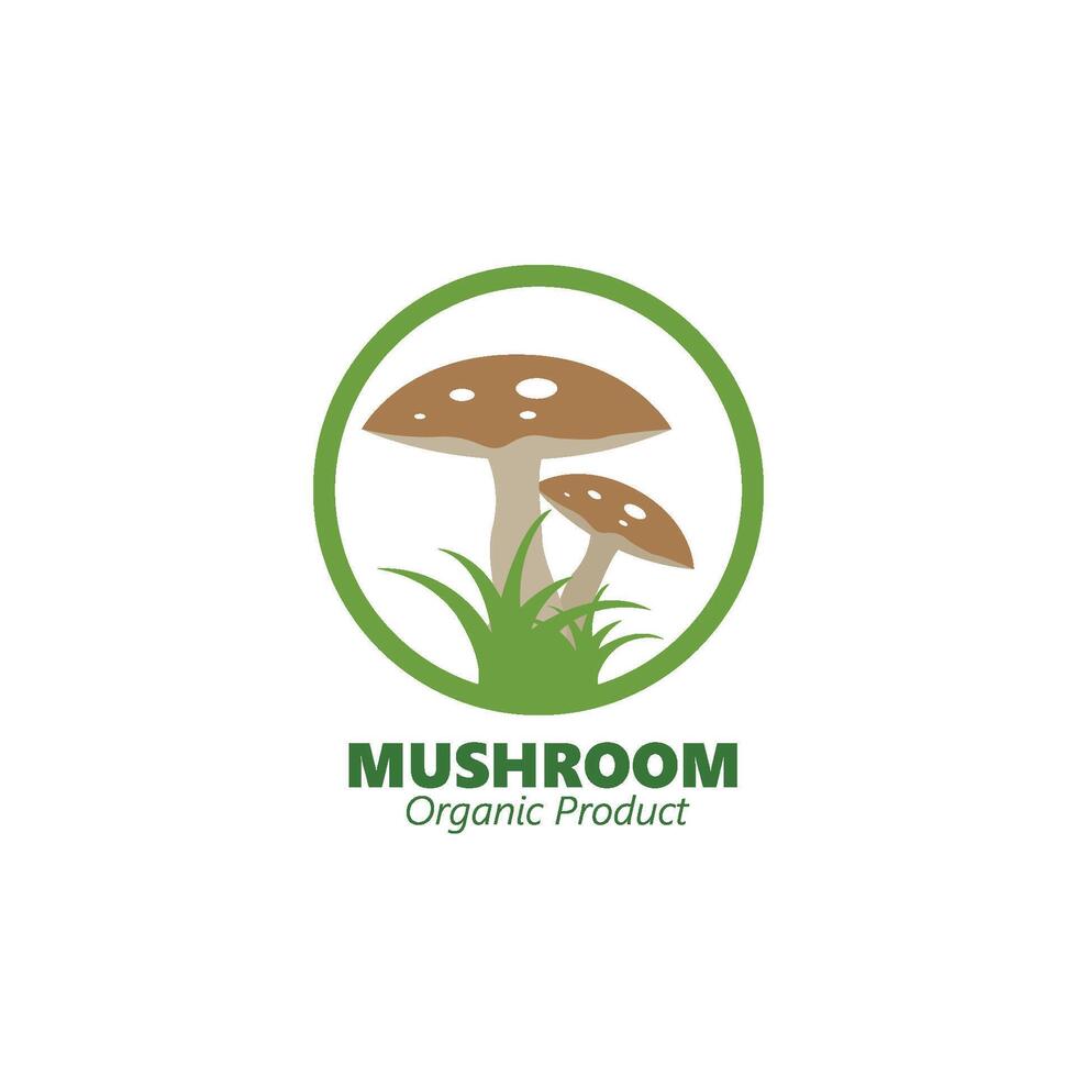 mushroom illustration icon design template. vector