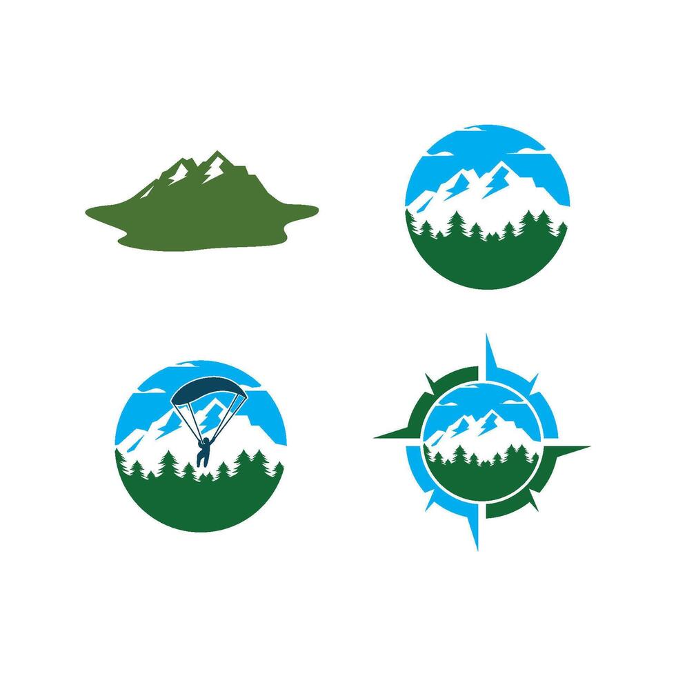 High Mountain icon Logo illustration design vector