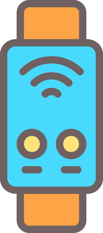 Wearable Device Outline Element Style vector