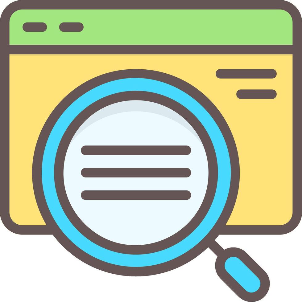On Page SEO Outline Element Style vector