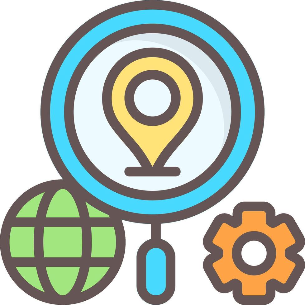Local SEO Outline Element Style vector