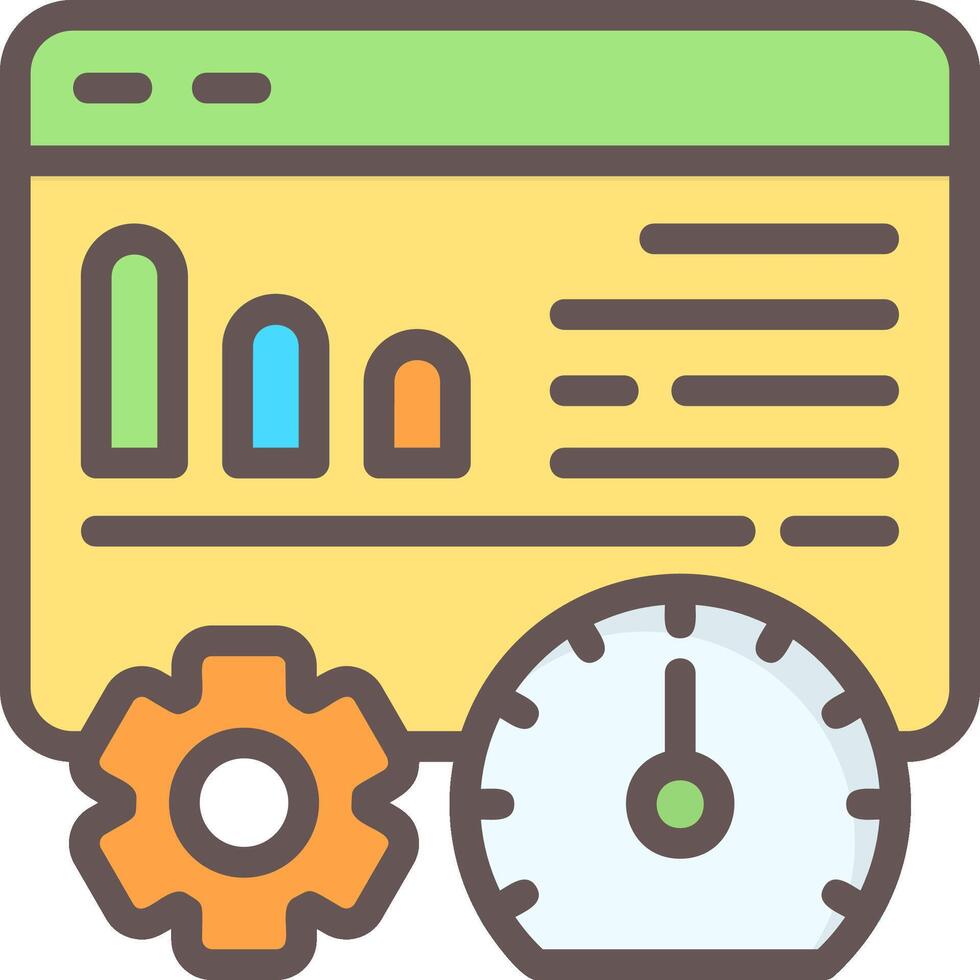 Page Speed Analysis Outline Element Style vector