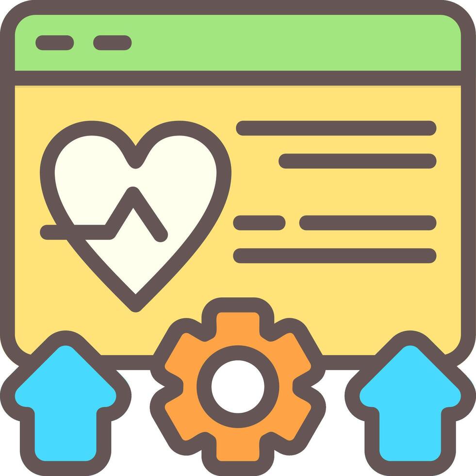Website Health Outline Element Style vector