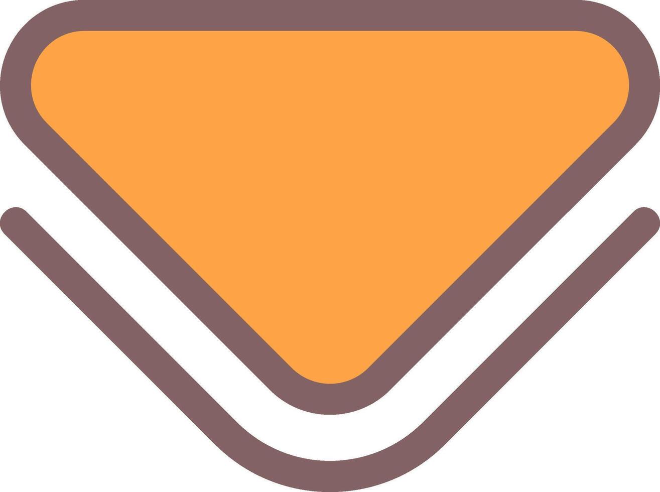 Arrow Solid Down Outline Element Style vector