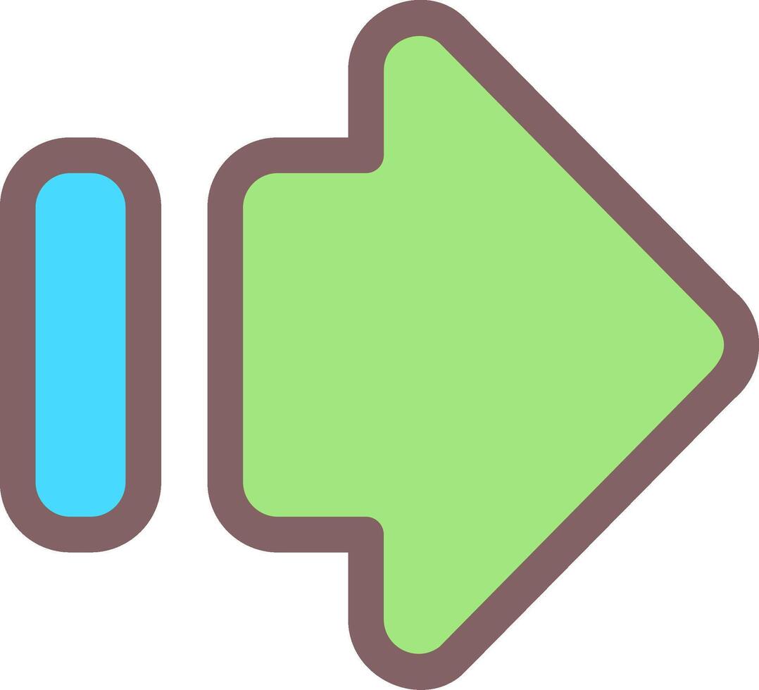 Arrow Forward Outline Element Style vector