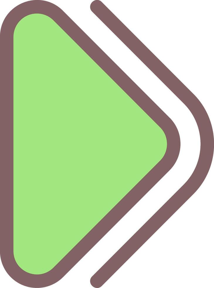 Arrow Solid Right Outline Element Style vector