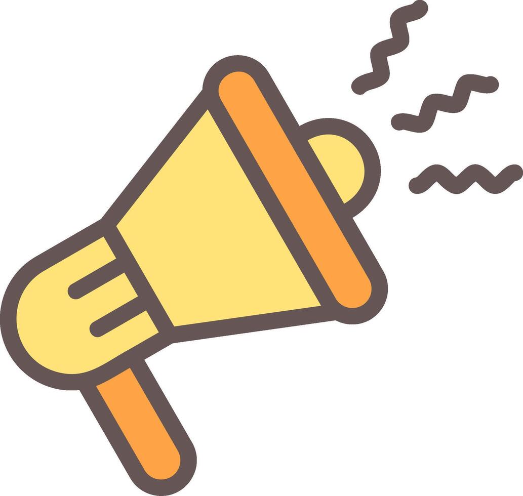 Megaphone Outline Element Style vector