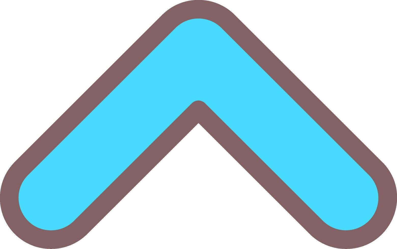 Chevron Up Outline Element Style vector