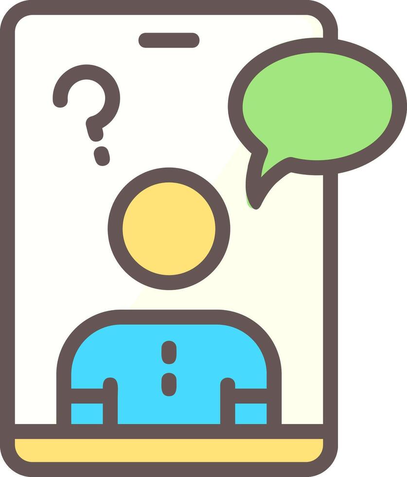 Digital Assistant Outline Element Style vector