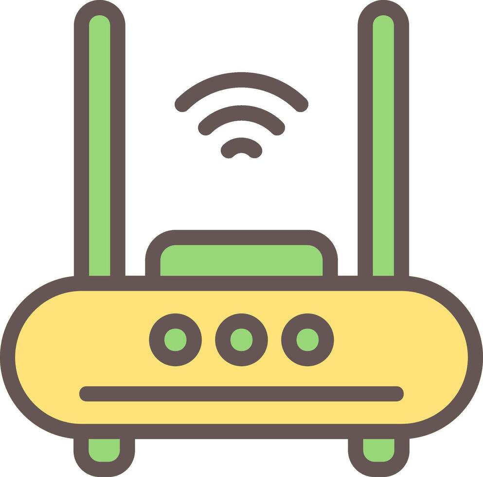 Router Outline Element Style vector