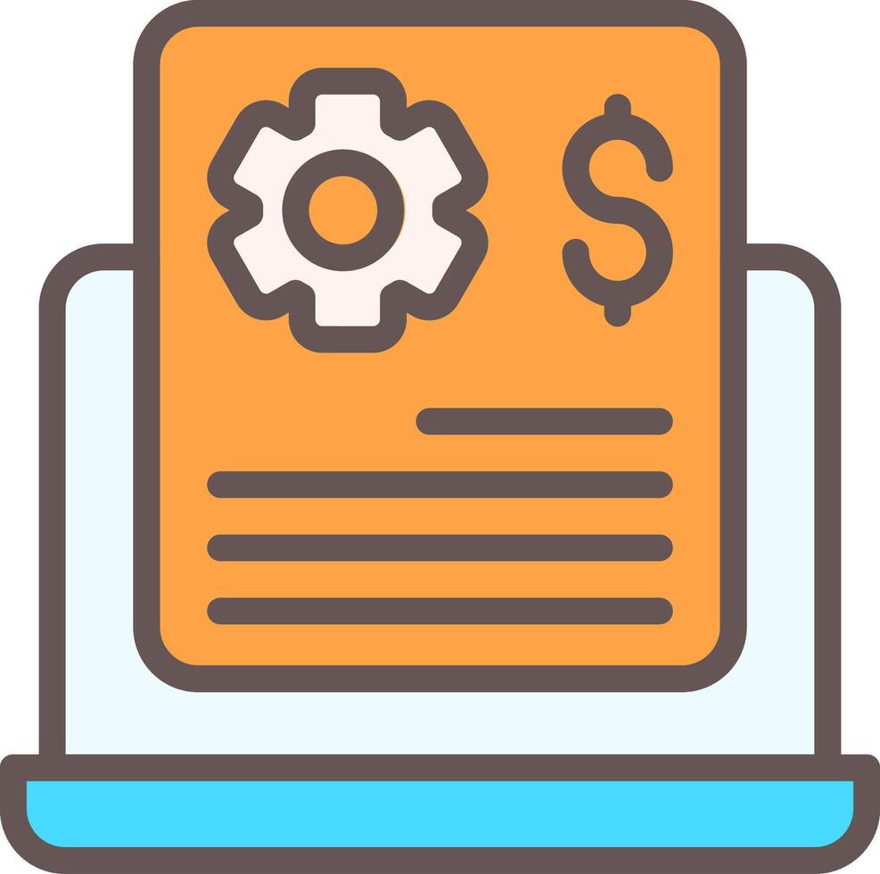 Project Budget Filled Element Style vector