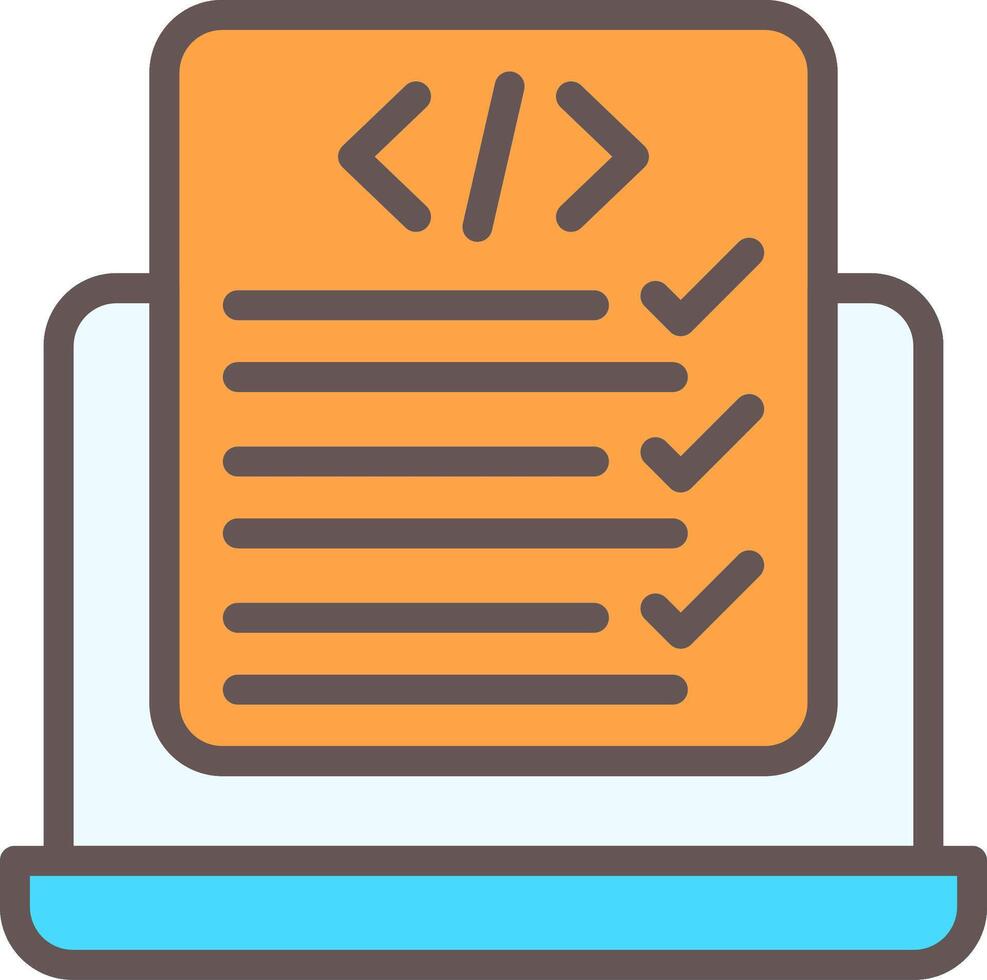 Code Correction Filled Element Style vector